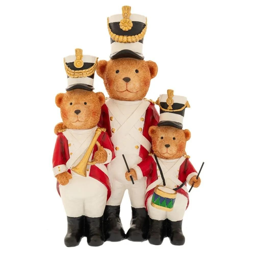 FAMIGLIA ORSI RESINA SUONATORI 14X8.5X22.5CM.